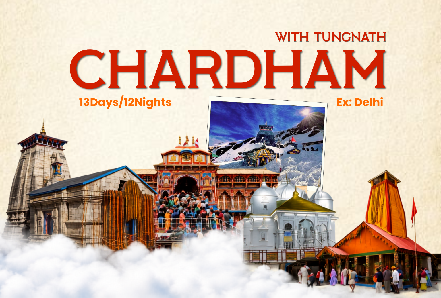 Chardham Yatra with Tungnath Ex-Delhi (13 Days / 12 Nights)